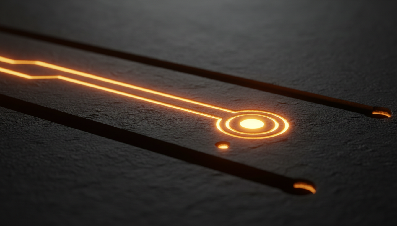A dark switchboard made of amber light, one input rail addressed to a single verified destination lane glowing bright with a confirmation check beneath it, while a renamed dead lane sits dark and flagged as changed so the note is held instead of misdelivered